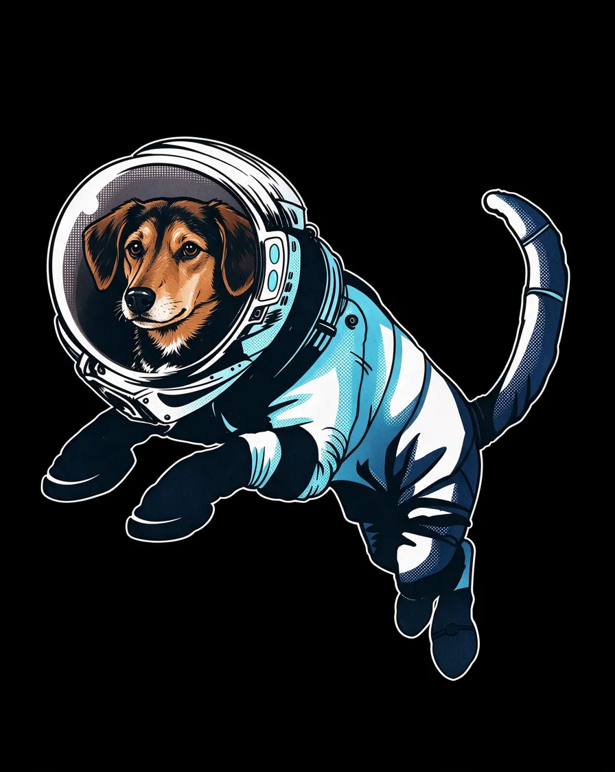 Custom Space Pet bootleg tee featuring a dog named Pickle