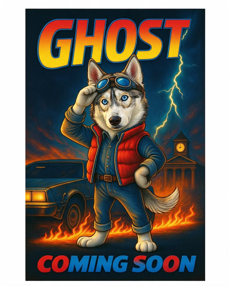 Custom Movie Poster bootleg tee featuring a dog named Ghost