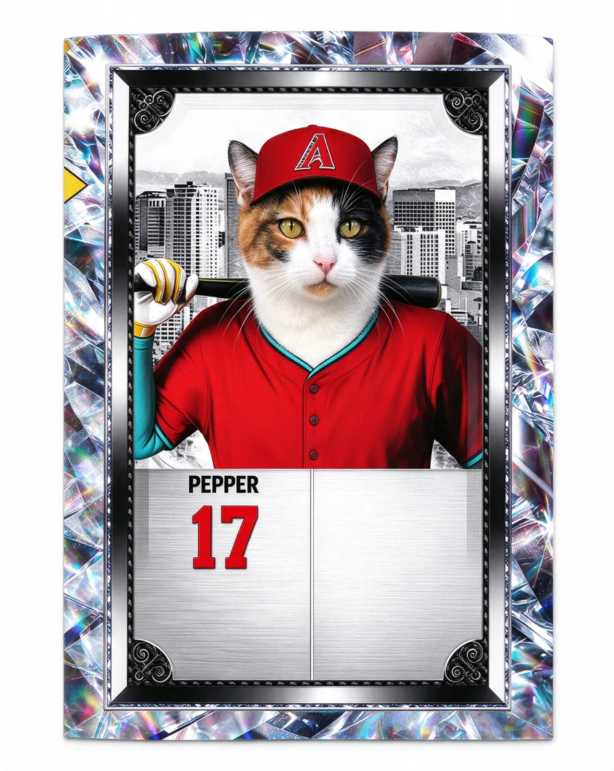 Custom Rookie Card bootleg tee featuring a cat named Pepper