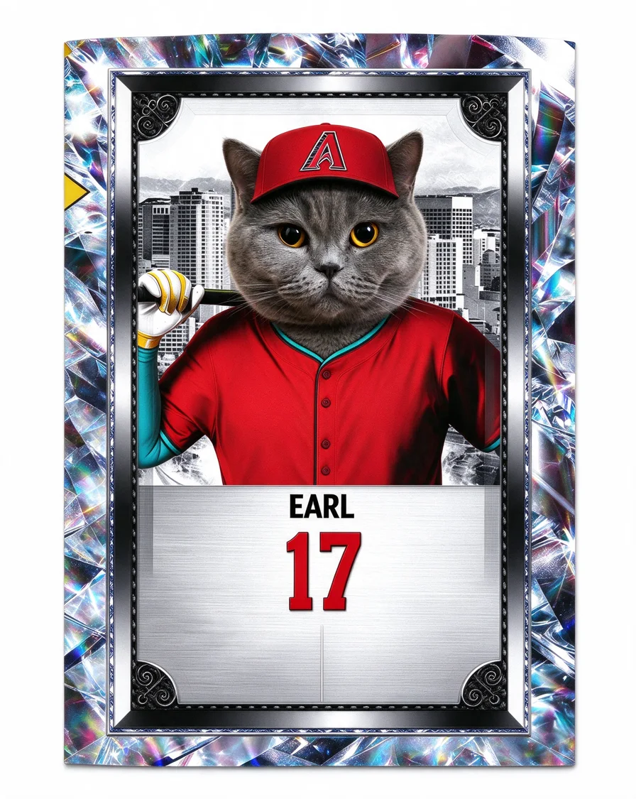 Custom Rookie Card bootleg tee featuring a cat named Earl