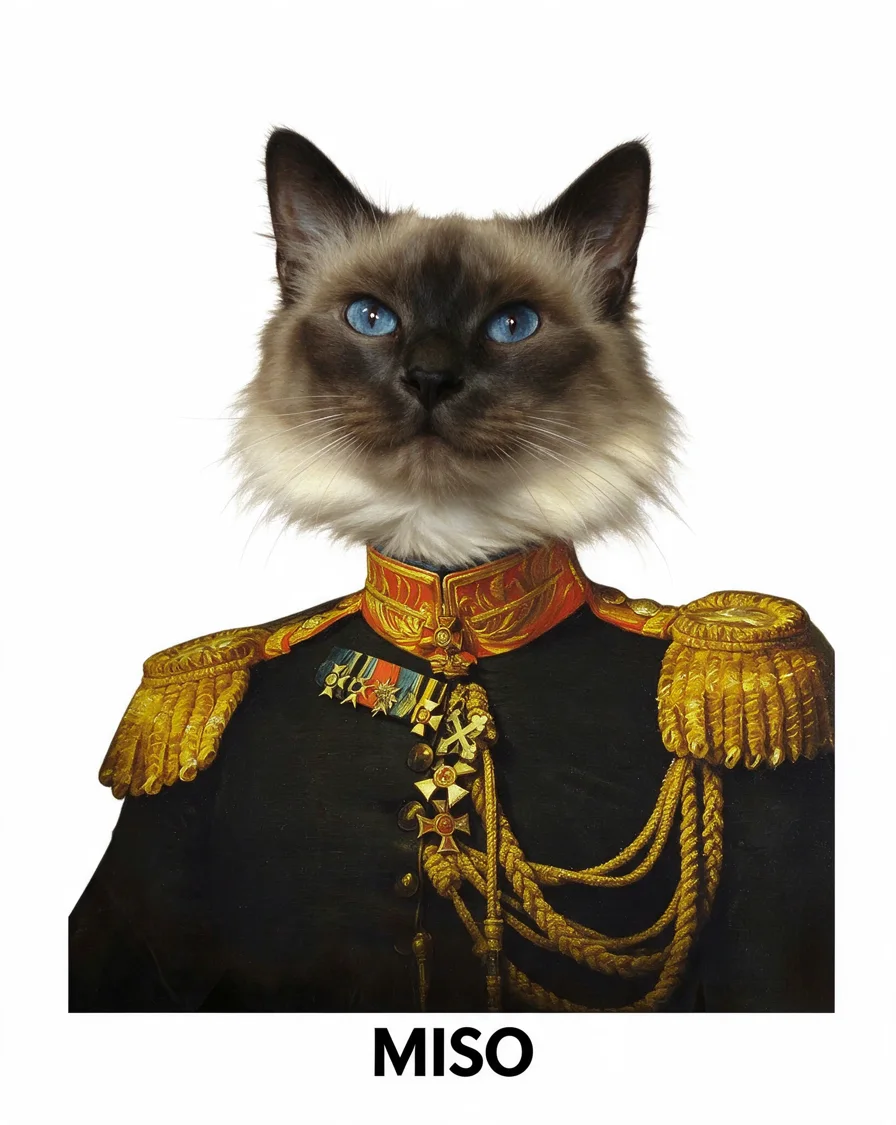 Custom The General bootleg tee featuring a cat named Miso