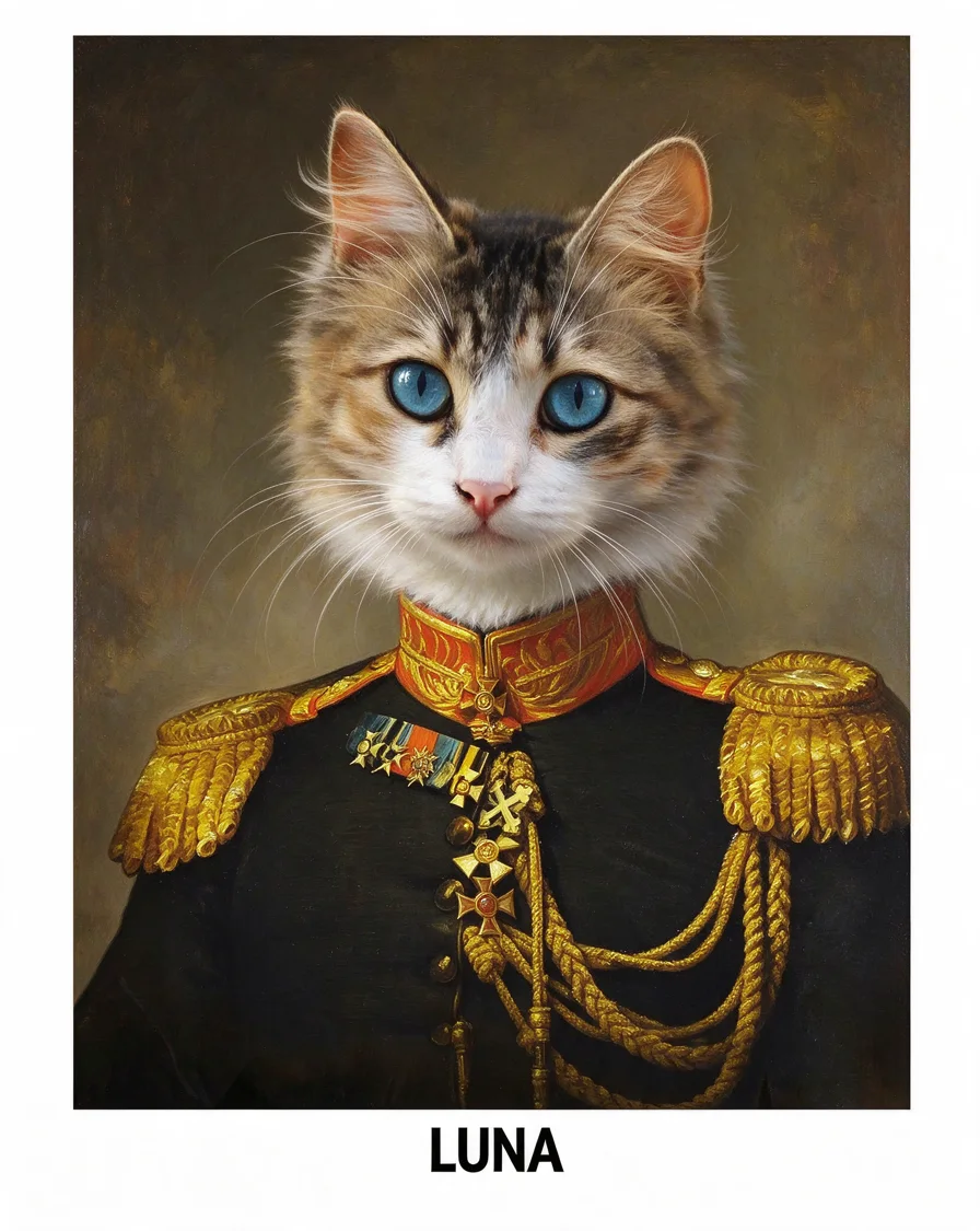 Custom The General bootleg tee featuring a cat named Luna