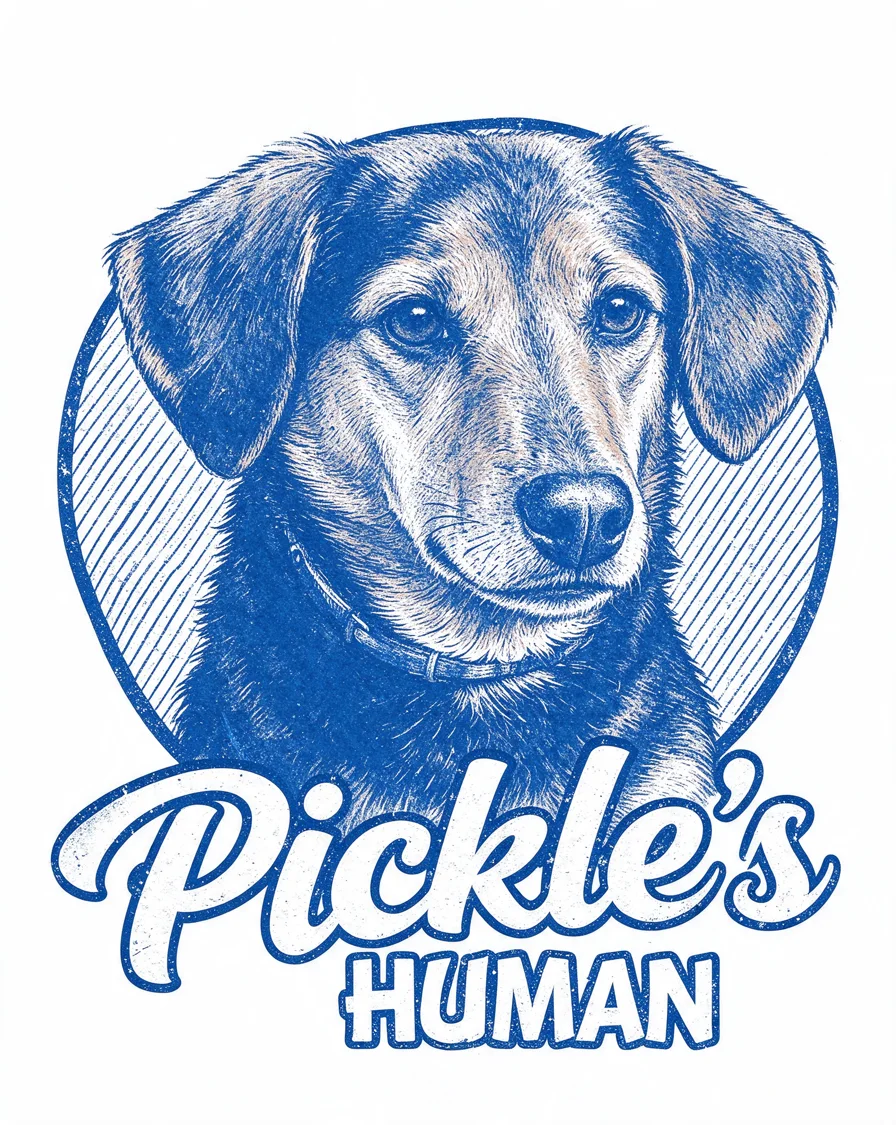 Bootleg tee example featuring a dog named Pickle