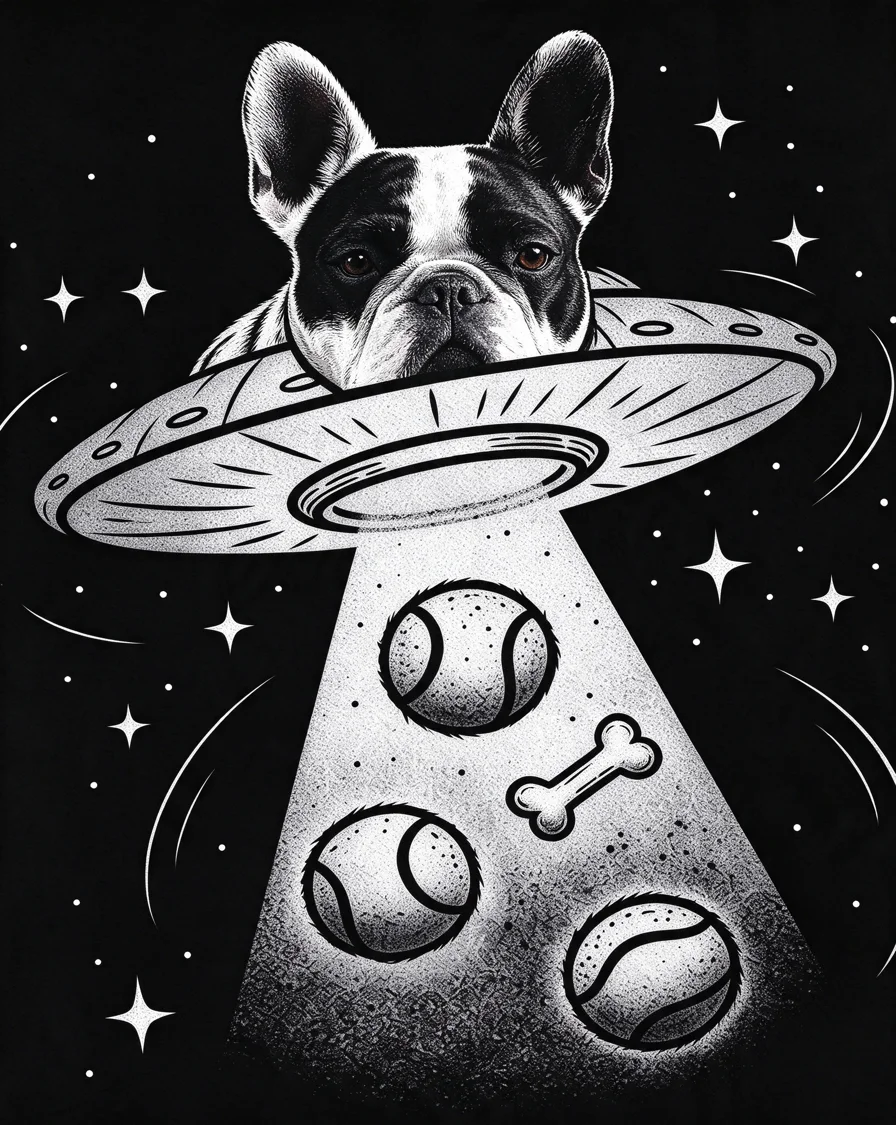 Bootleg tee example featuring a dog named Moose
